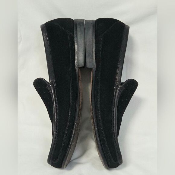 Renzo Favero Mens Black Perforated Suede Loafers 8.5 main image 5